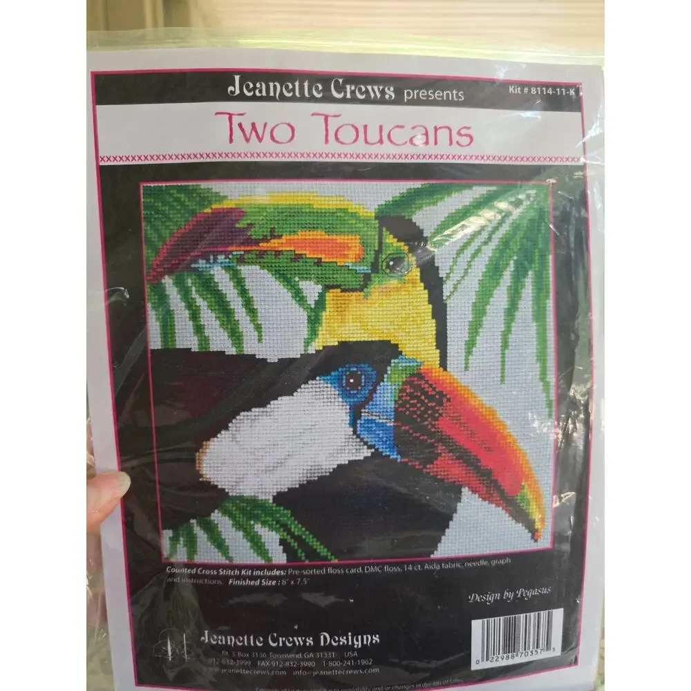 Jeanette Crews Presents Two Toucans Counted Cross Stitch Kit 8